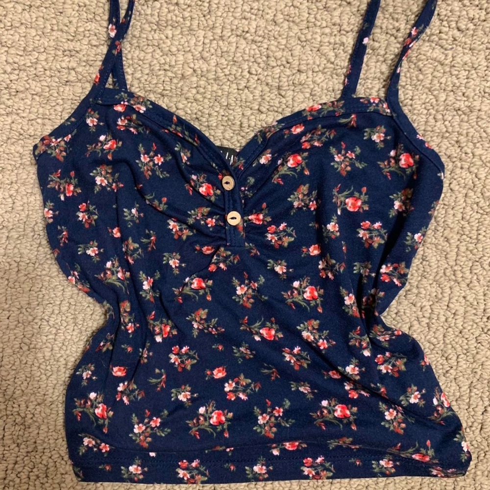 Floral Navy Women's Top